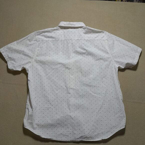 American Eagle VTG Slimfit White - small squares Short Sleeve Shirt - Men's XXL - Picture 5 of 5